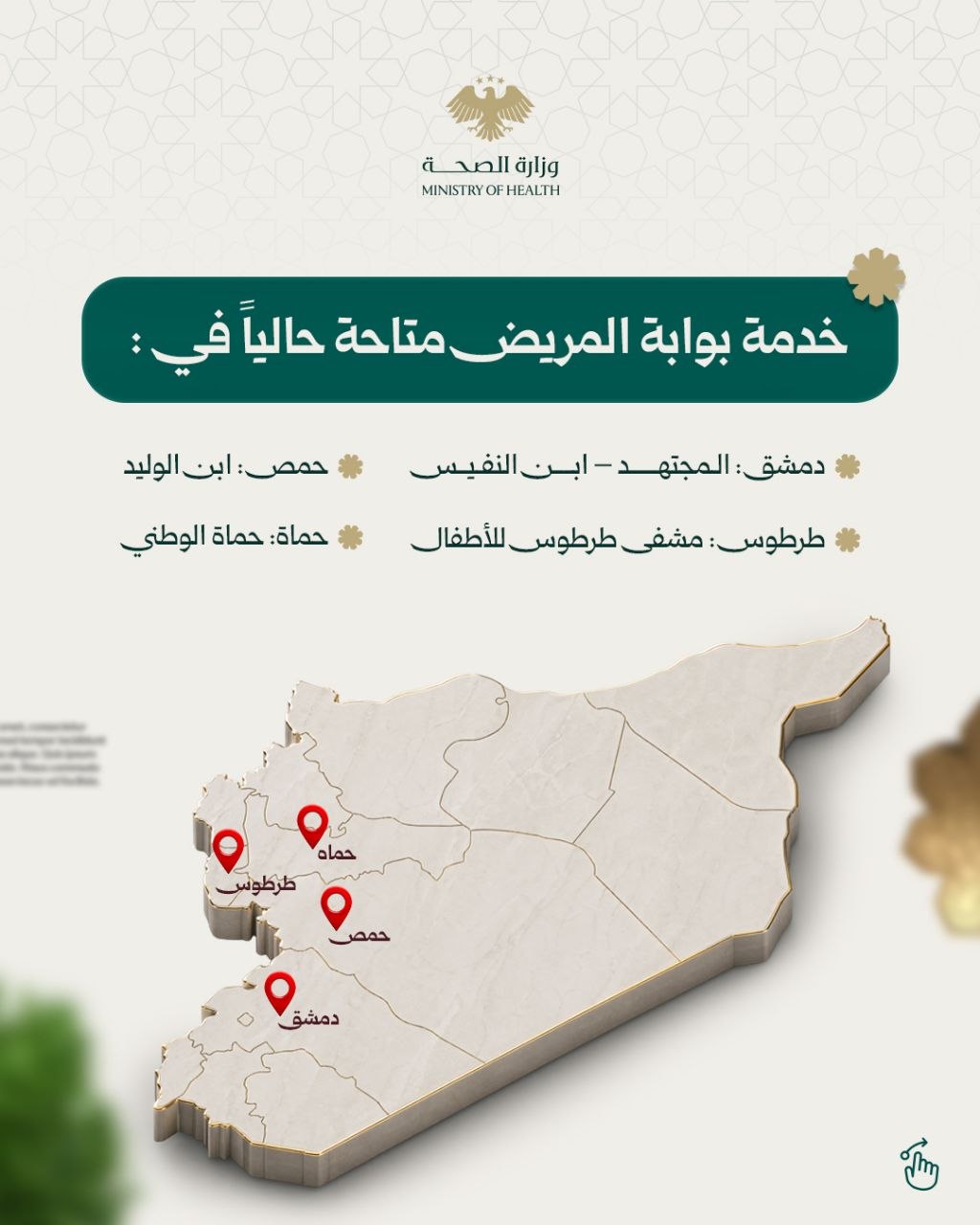 منظومة التحول الرقمي في وزارة الصحة.. بوابة الصحة الرقمية