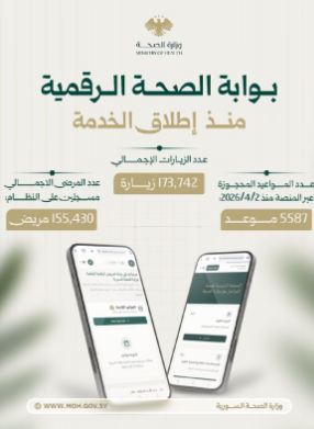 بوابة الصحة الرقمية منذ إطلاق الخدمة